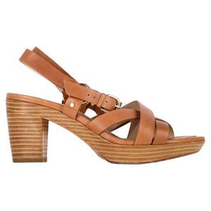 Fratelli Rossetti Block Sandal Heels in Brown Leather